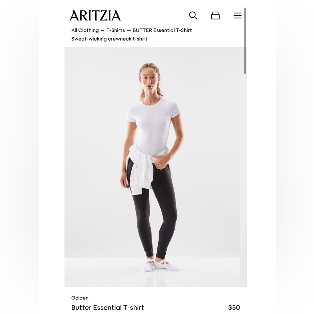 Aritzia Golden Butter t-shirt
